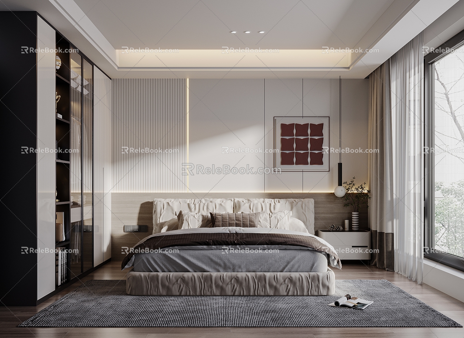 Modern Bedroom Simple Bedroom 3d model