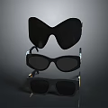 Trendy Black Sunglasses For Daily Living With Various Frame Styles And Stacked