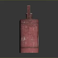 Vintage Red Motor Oil Can With Classic Logo And Red Cap Graphic Design
