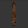 Rusty Metal USB Flash Drive With Corroded Surface And Vintage Appearance 3d model