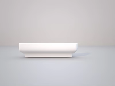 Modern White Console Table With Minimalist Design And Simple Lines In Light Background 3d model