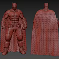 Batman Action Figure With Front And Back Views Detailed Armor And Cape