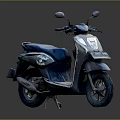 Blue Super Stylish Scooter With Modern Design And Sleek Rearview Mirrors