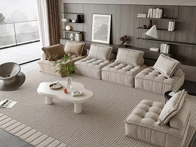 Modern sofa coffee table combination