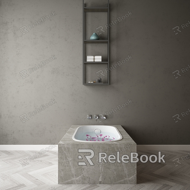 Modern Bathtub Bathroom Combination model