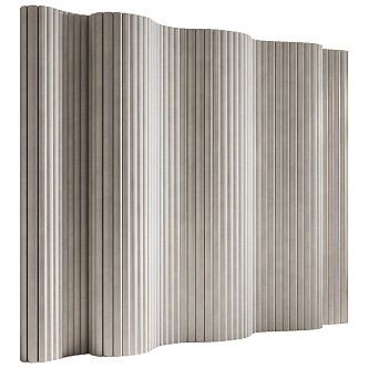 Modern wall panel wave type wall panel 3d model