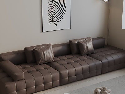 Three-seat sofa 3d model