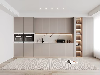 Modern Wine Cabinet Cream Wine Cabinet Side Cabinet Combination 3d model