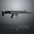 Modern Tactical Rifle With Rail System Detachable Magazine And Ergonomic Grip