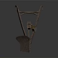 Industrial Equipment Antique Metal Plow With Wooden Handle And Traditional Design