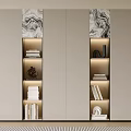 Bookcase Bookshelf Display Cabinet Book Ornaments Multifunctional Decorative Cabinet Combination Bookcase Open Bookcase 3d model