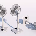 Different Types of Electric Cooling Fans Including Floor Standing and Wall Mounted Styles