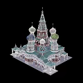 Ancient Historic Architecture With Colorful Domes Ornate Spires And Traditional Design