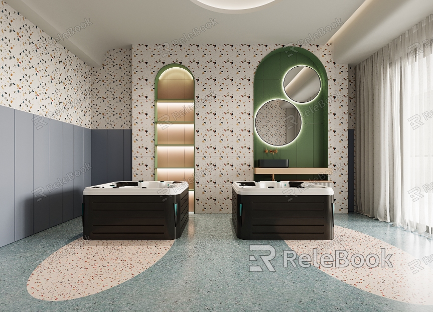 Modern Spa Room Children's Welfare House Spa Room Physiotherapy Room model