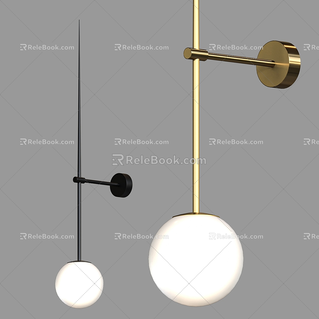 Simple Light Luxury Wall Lamp 3d model