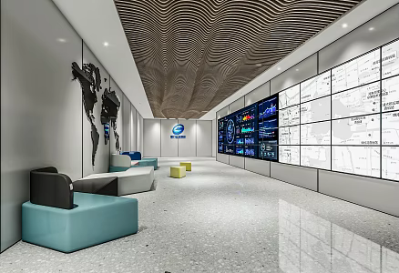 Modern Monitoring Room Enterprise Monitoring Room 3d model