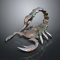 Intricate Bronze Scorpion Sculpture With Detailed Patterns And Artistic Design
