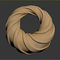 Golden Spiral Ring Shaped Metallic Clothing Accessory With Twisted Design For Trendy Looks
