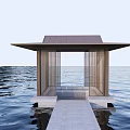 New Chinese Style Pavilion Sinking Pavilion 3d model