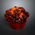 Freshly Baked Carrot Muffin Topped With Rich Chocolate Chunks And Moist Texture