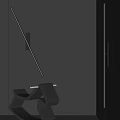 Modern Black Wall Mounted Lamp With Sleek Metal Design And Minimalist Style
