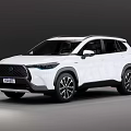 White Modern SUV Car With Streamlined Design And Black Alloy Wheels Side View