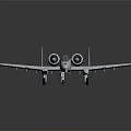 Military Attack Aircraft With Twin Engines Gray Fuselage And Wing Insignia
