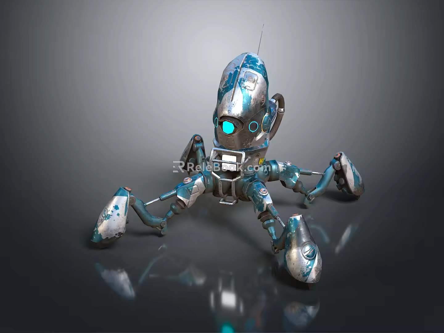 Robot Spider Robot Mecha Spider Science Fiction Spider Mechanical Spider Battery Spider Tower Defense 3d model