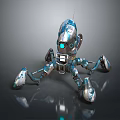 Robot Spider Robot Mecha Spider Science Fiction Spider Mechanical Spider Battery Spider Tower Defense 3d model