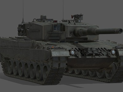 Tank Armored Vehicle Guns Tank Car Leopard 2A4 3d model