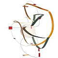 Contemporary Artistic Wall Lamp With Colorful Ribbon Structures And Geometric Accents