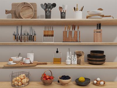 Modern Kitchen Supplies 3d model