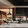 Luxury Modern Living Room Interior With Stylish Furniture