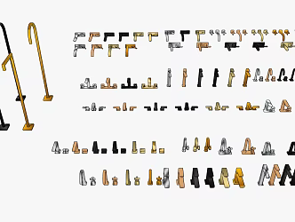 Modern faucet bathroom faucet accessories 3d model