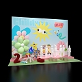 Children's clothing window flower children's window 3d model