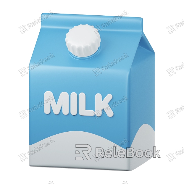 Modern Milk Milk Cartoon Milk Box model