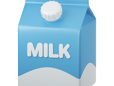 Modern Milk Cartoon Milk Box model