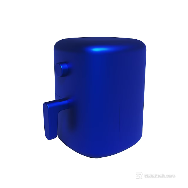 Modern Blue 3D Rendered Cup With Handle And Smooth Shiny Surface 3d model 