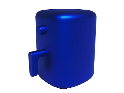 Modern Blue 3D Rendered Cup With Handle And Smooth Shiny Surface 3d model