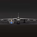 Military Strategic Bomber Weapon With Multiple Engines And Long Range Strike Capability 3d model
