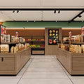 Bright Modern Fruit Store Interior With Neat Fresh Fruit Displays And Complete Checkout Facilities