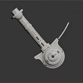 Aerospace Satellite Mechanical Arm Component In White Metallic Design For Cosmic Missions