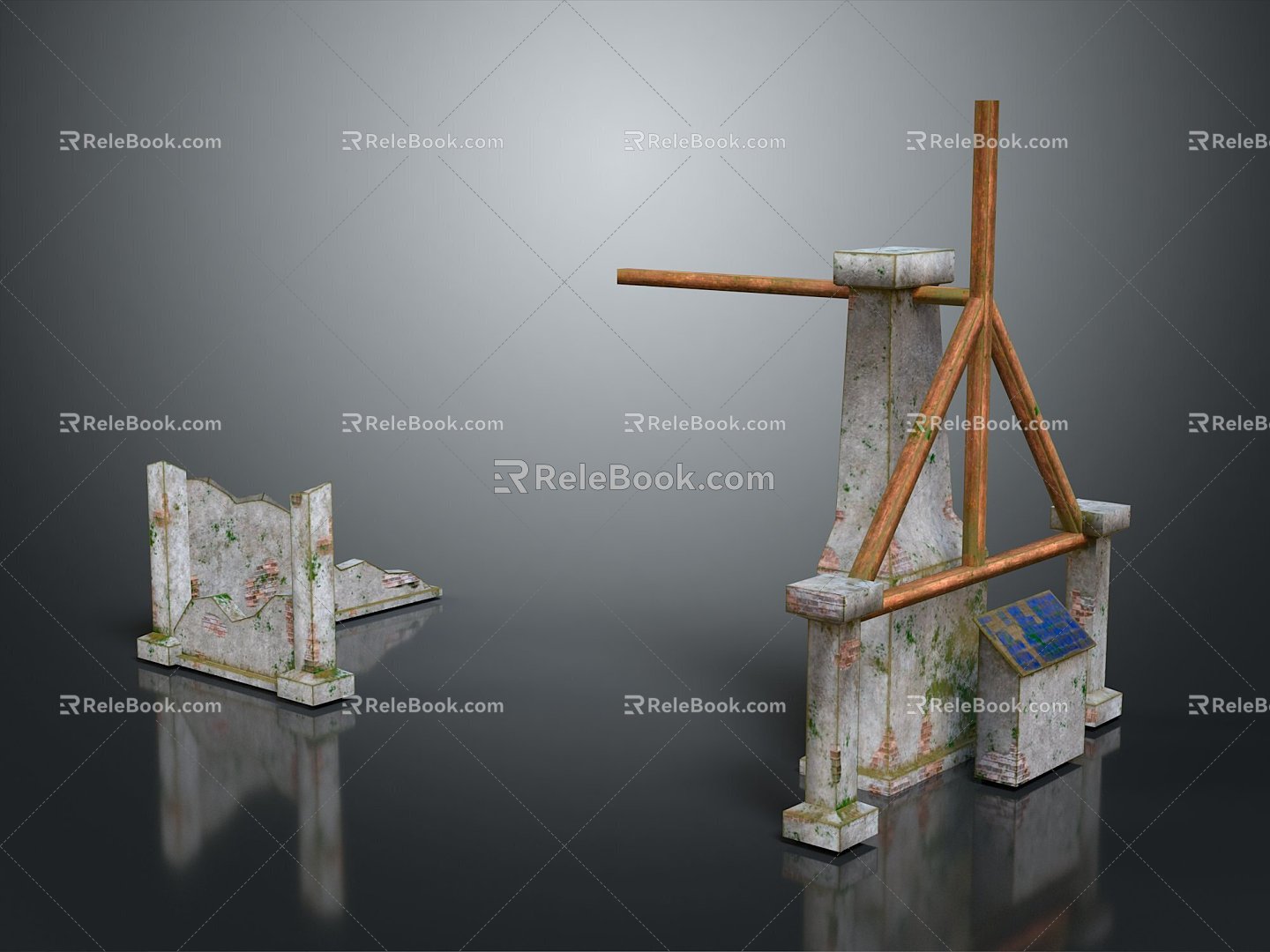 Historic sites, historic sites, ruins, ruins, ancient ruins, realism 3d model