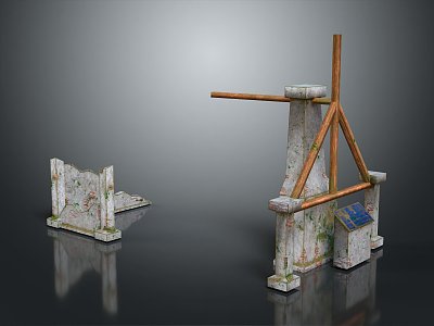 Historic sites, historic sites, ruins, ruins, ancient ruins, realism model