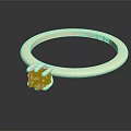 Chic Gold Ring Clothing Accessory With Clear Gemstone And Engraved Band Design