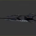 Two Blue Futuristic Spaceships Featuring Sleek Design And Orange Accent Details