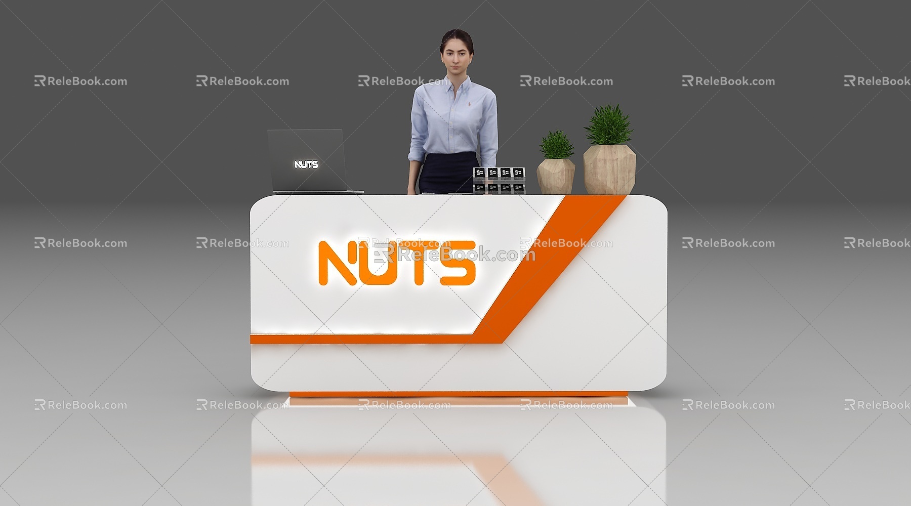 Reception Desk Front Desk Bar Desk Information Desk Bar Table Exhibition Front Desk 3d model