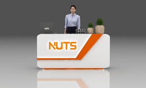 Reception Desk Front Desk Bar Desk Information Desk Bar Table Exhibition Front Desk 3d model