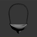 White Mask With Smooth Surface And Round Eye Holes For Daily Use
