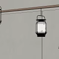 Two Japanese Style Pendant Lights With Paper Shades And Shoji Doors Background
